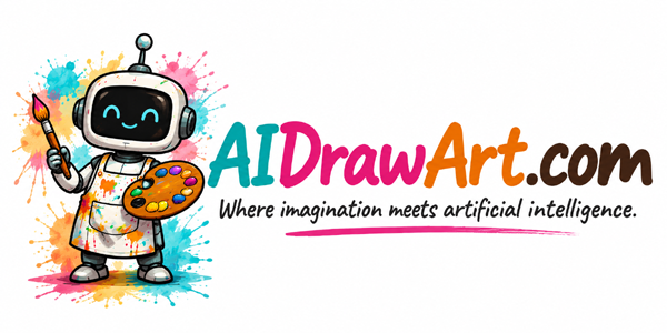 AIDrawArt.com robot artist logo